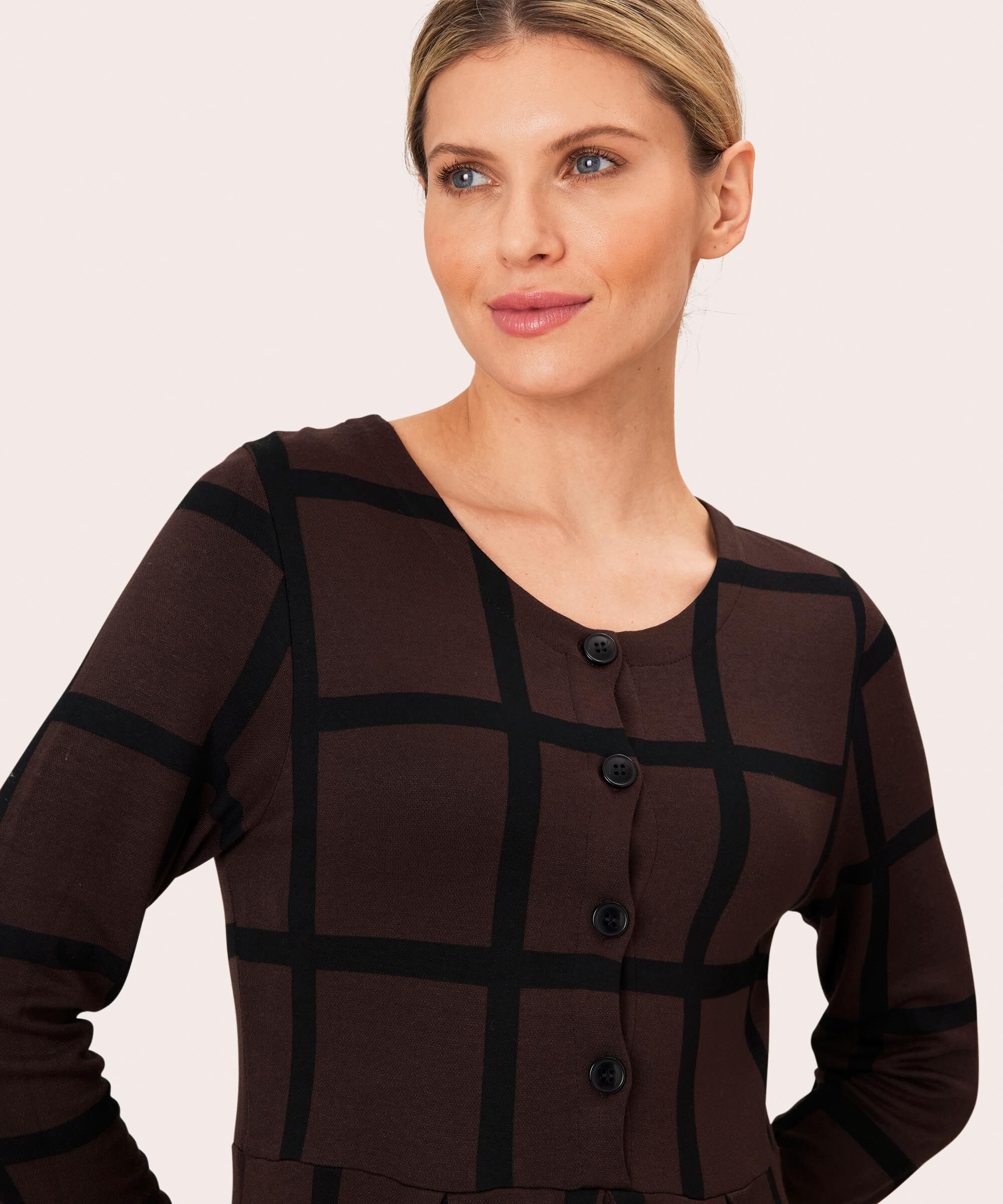 Nilana JERSEY Klänning, Coffee Bean