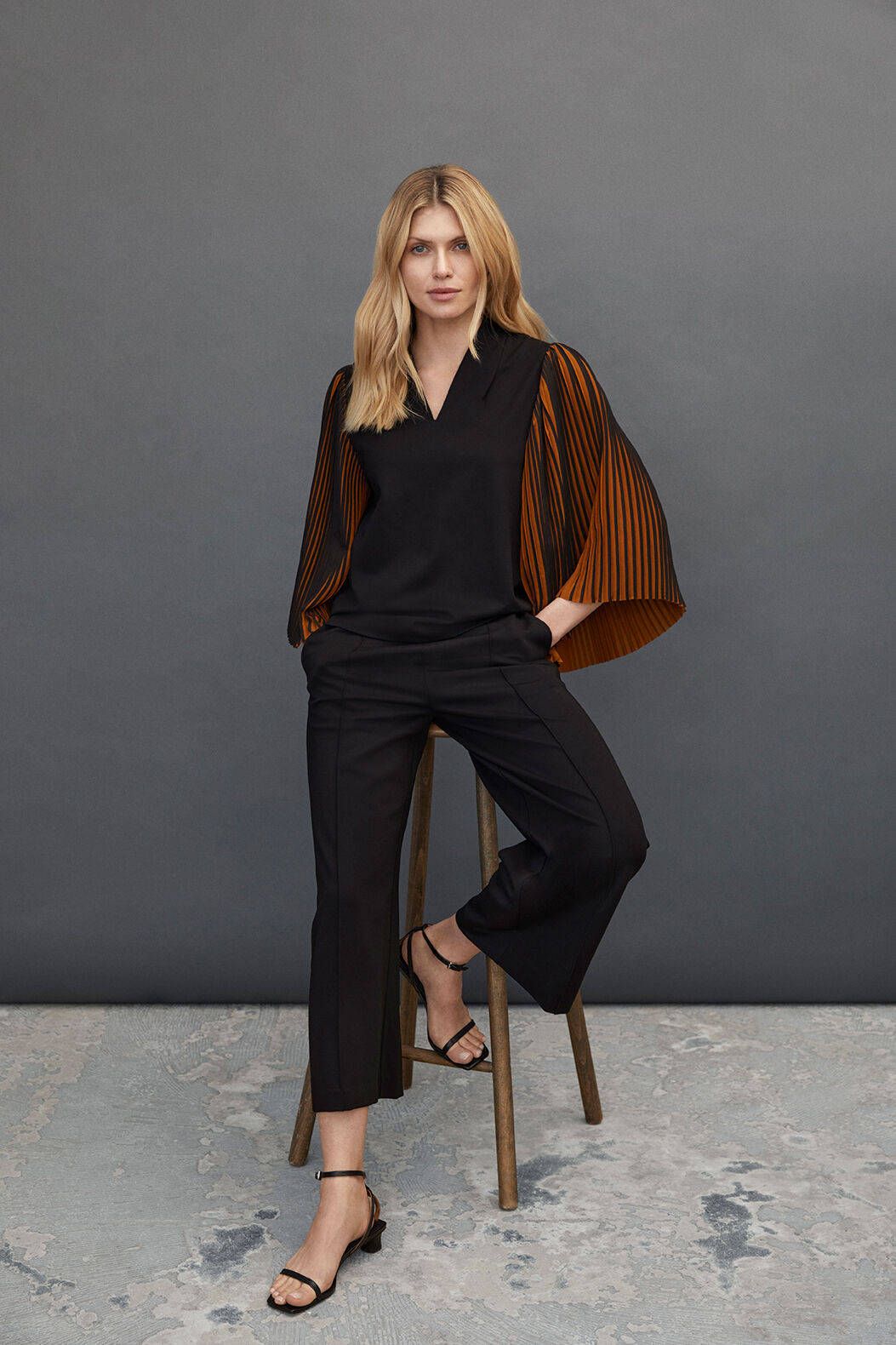 BIRGITTE JERSEY TOPP, Black/Monk