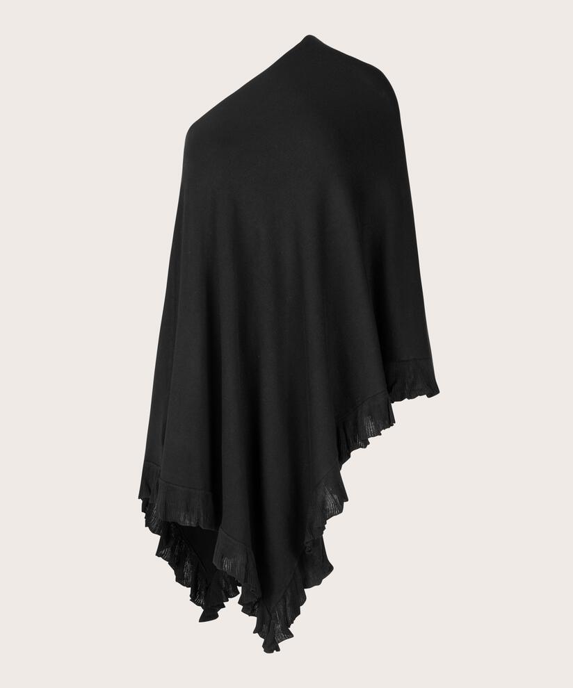 FARAH PONCHO, Black, hi-res
