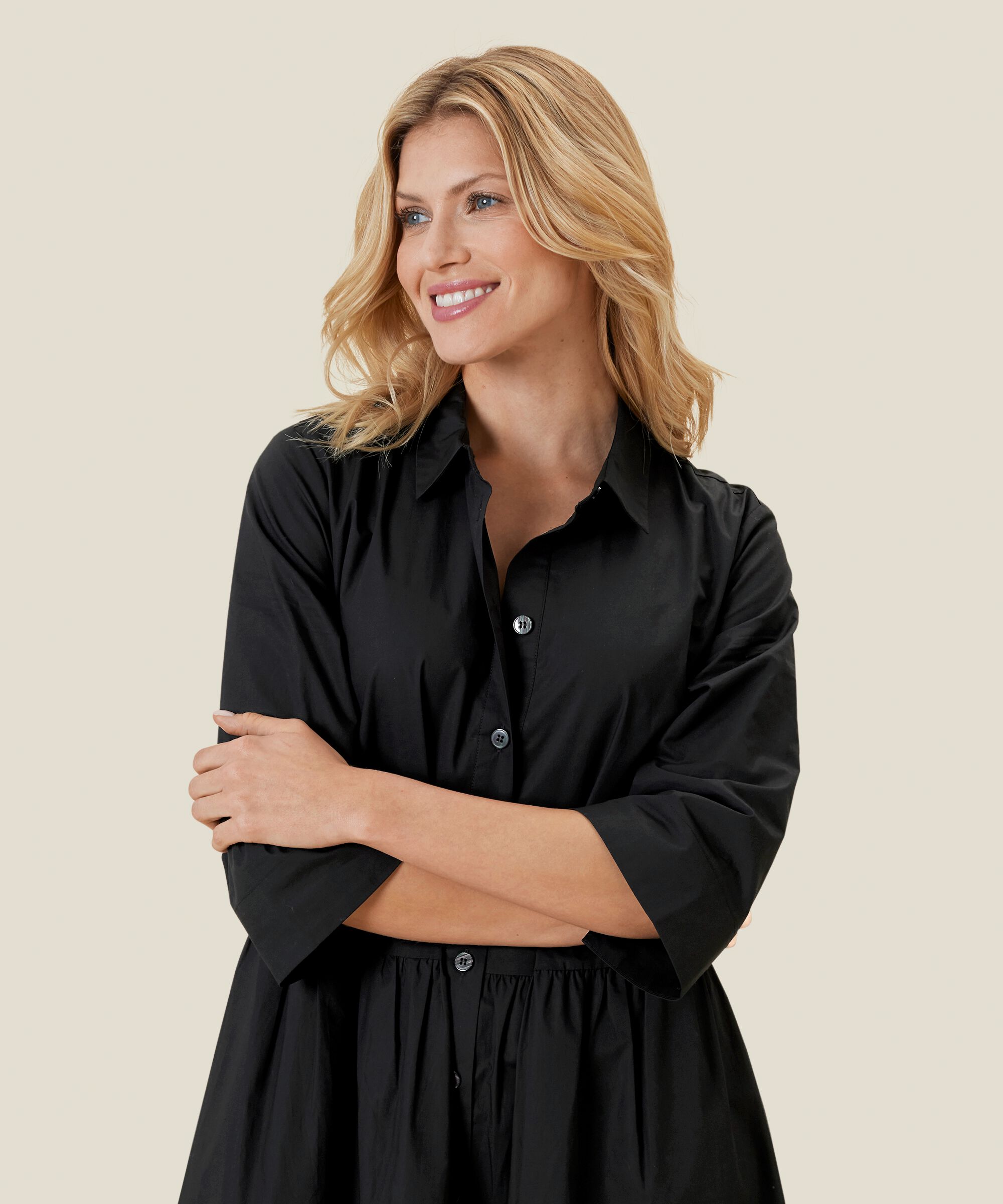 NYDILLA SKJORTKLÄNNING, Black
