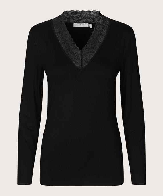 Dionius JERSEY Topp, Black