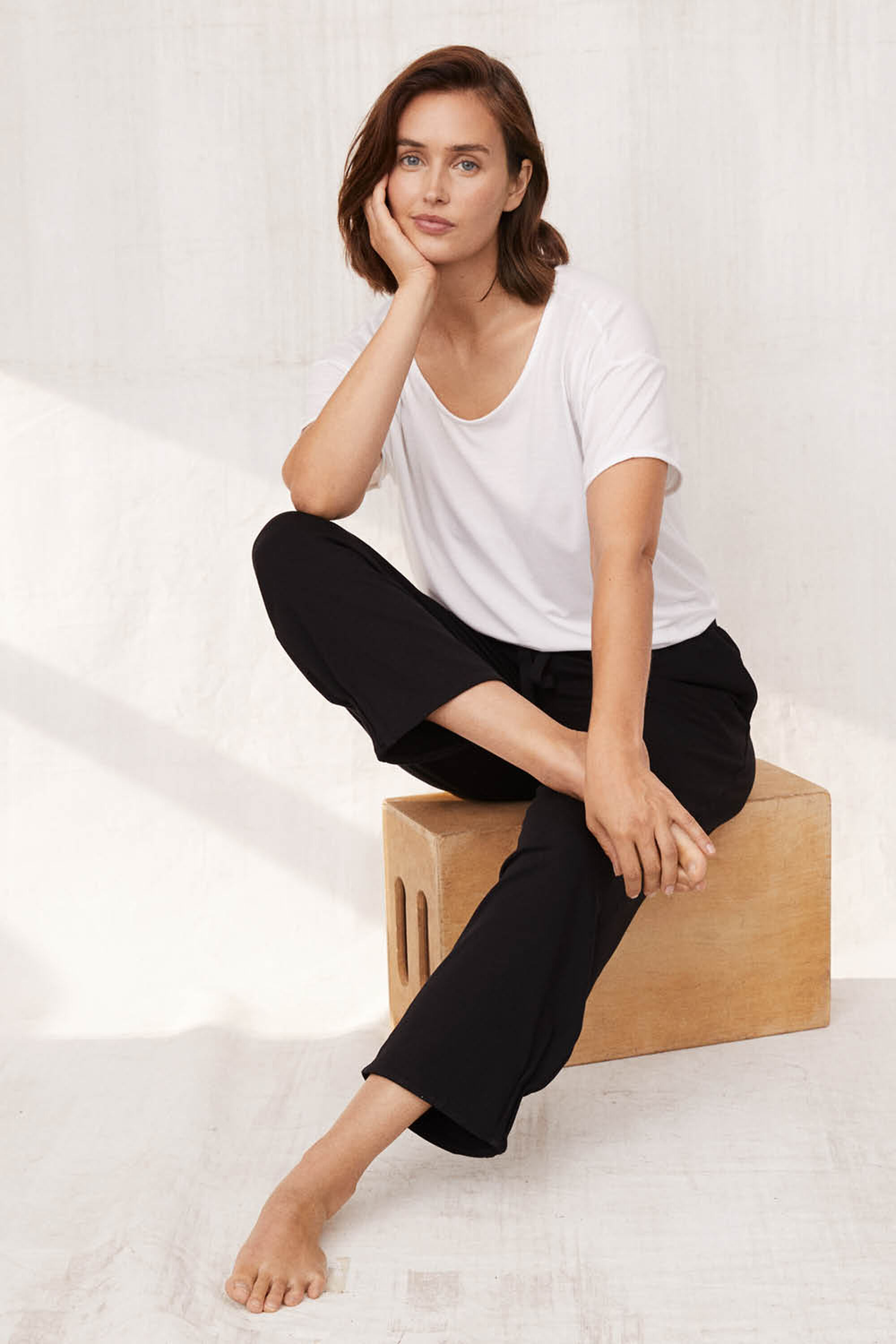 Binja JERSEY Topp - White, PERSINI JERSEY BYXOR - Black