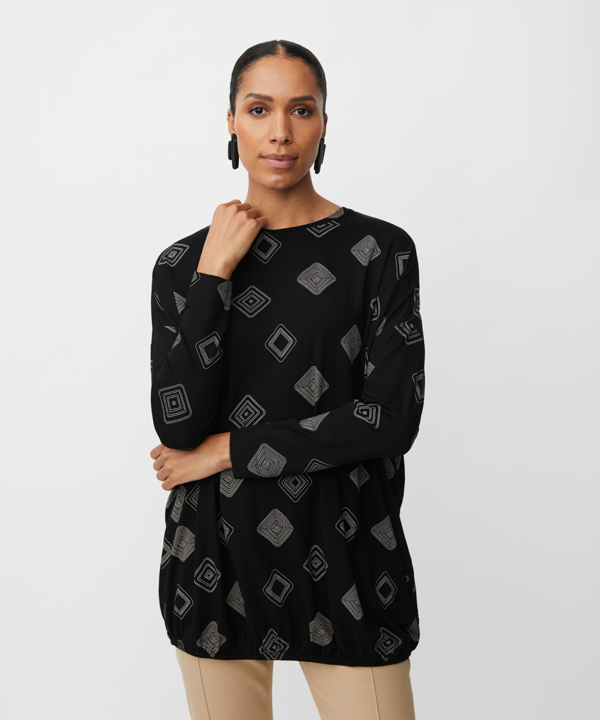 Baggy JERSEY topp, Black