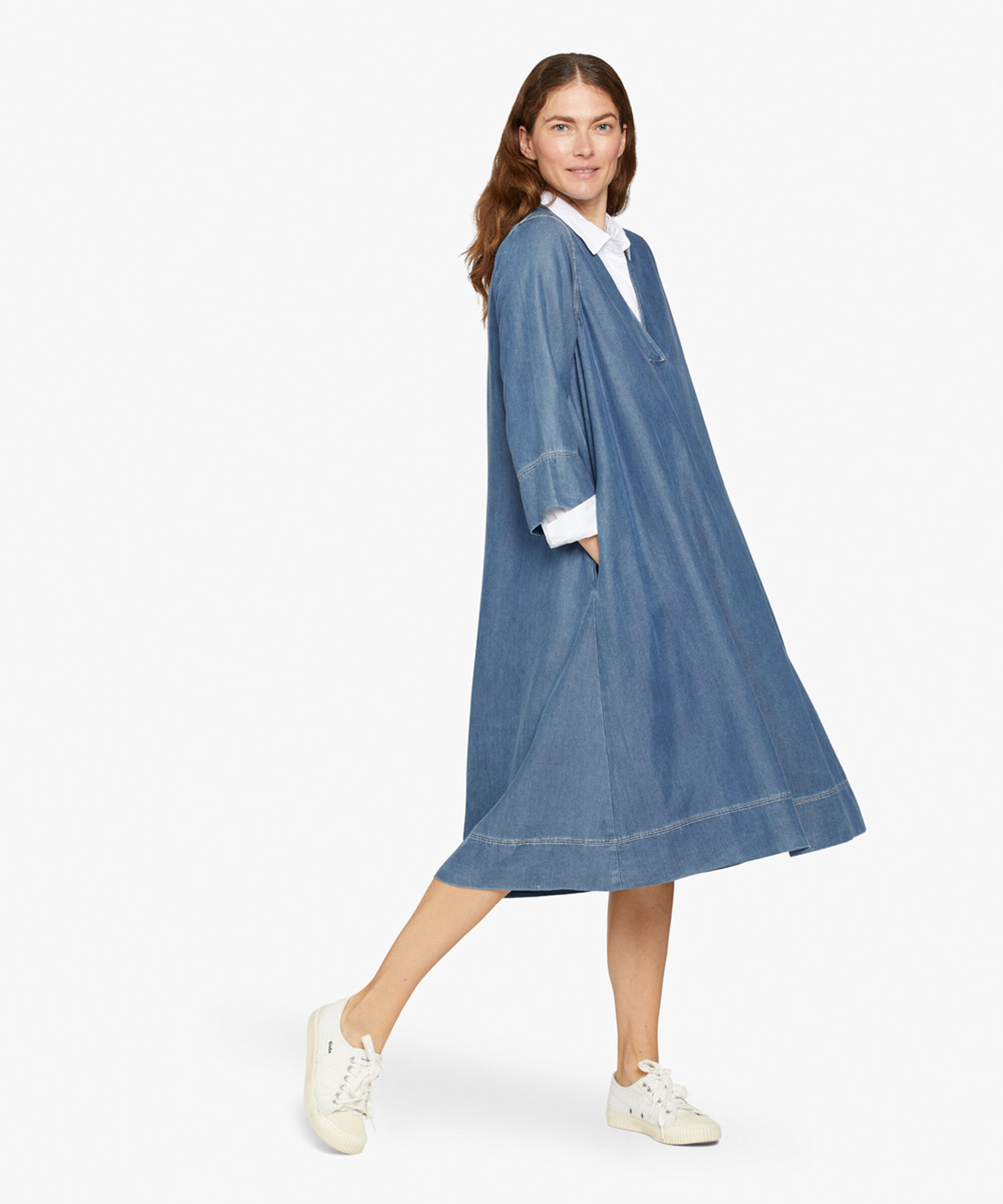 NILSA KLÄNNING, Blue Denim