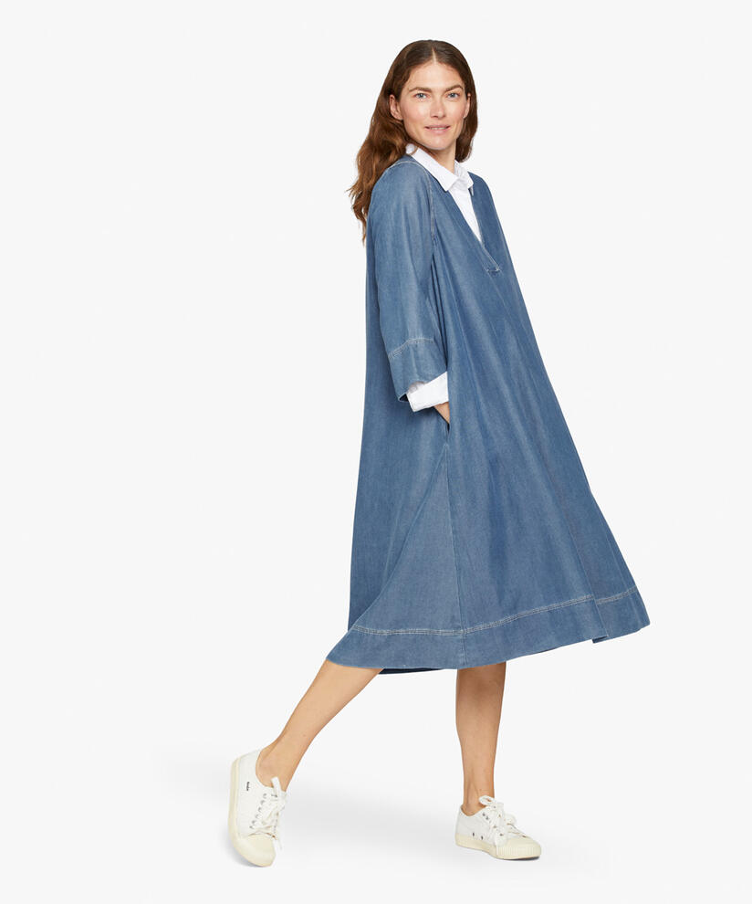 NILSA KLÄNNING, Blue Denim