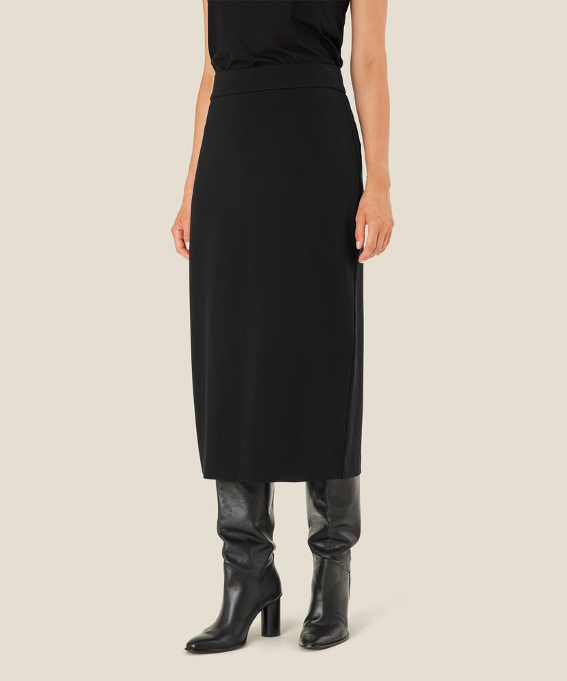 Stephanie JERSEY Kjol, Black