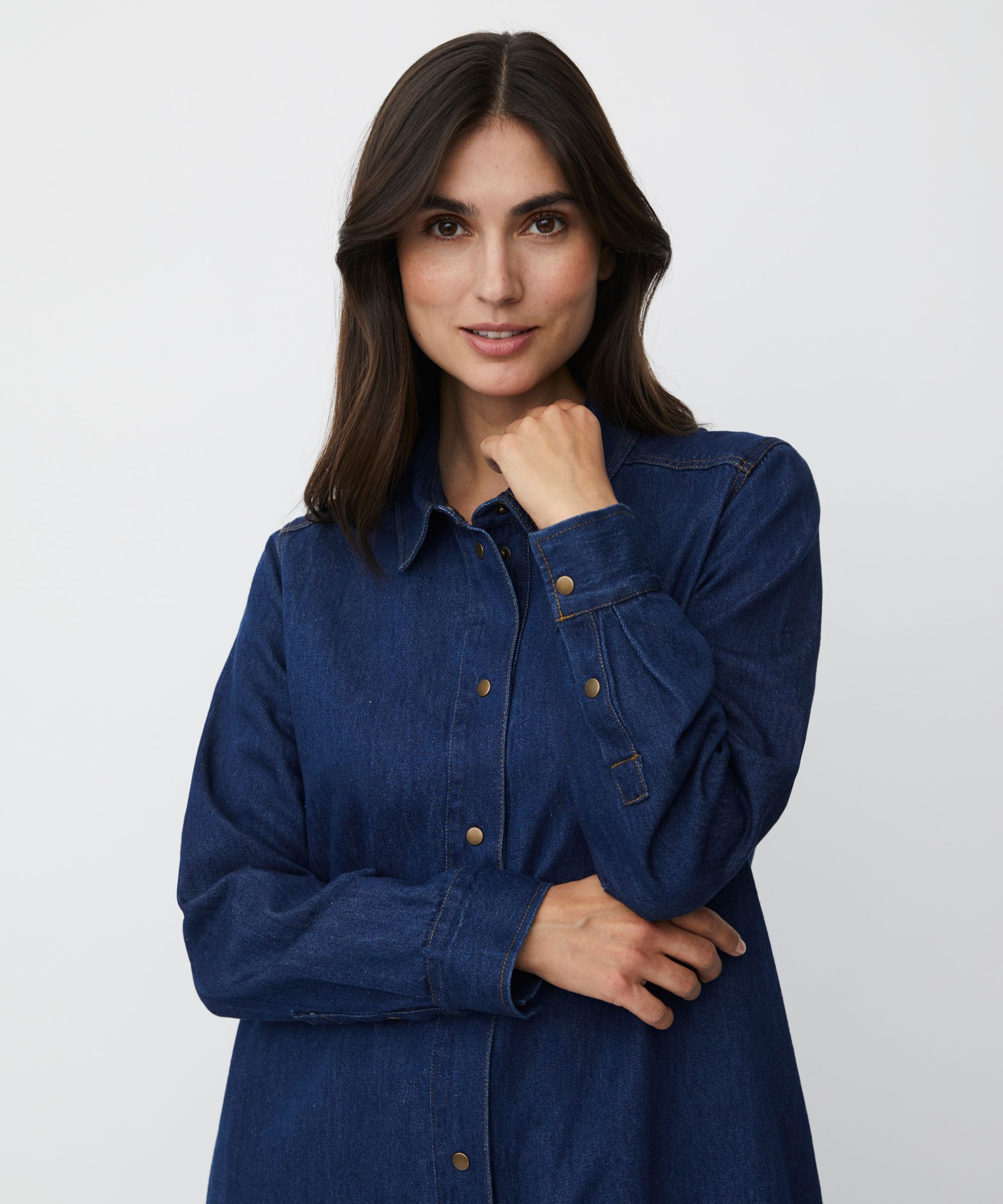 Ingelena Denim Skjorta , Dark Denim
