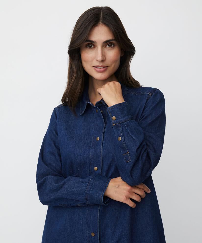 Ingelena Denim Skjorta , Dark Denim
