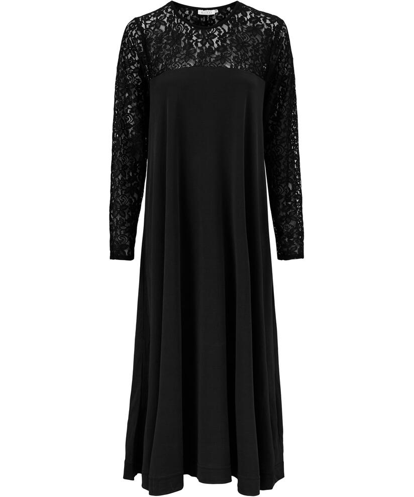 NERIDA JERSEY KLÄNNING, Black