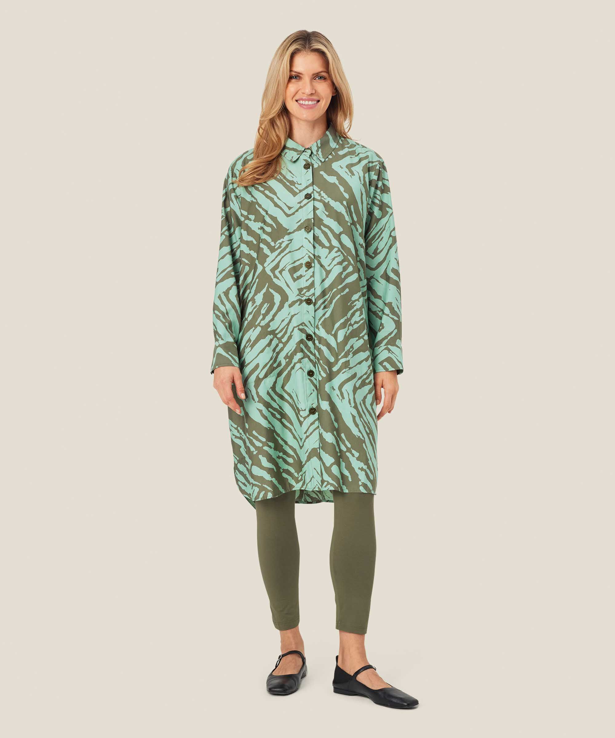 Ninel Skjortklänning, D. Lichen Green