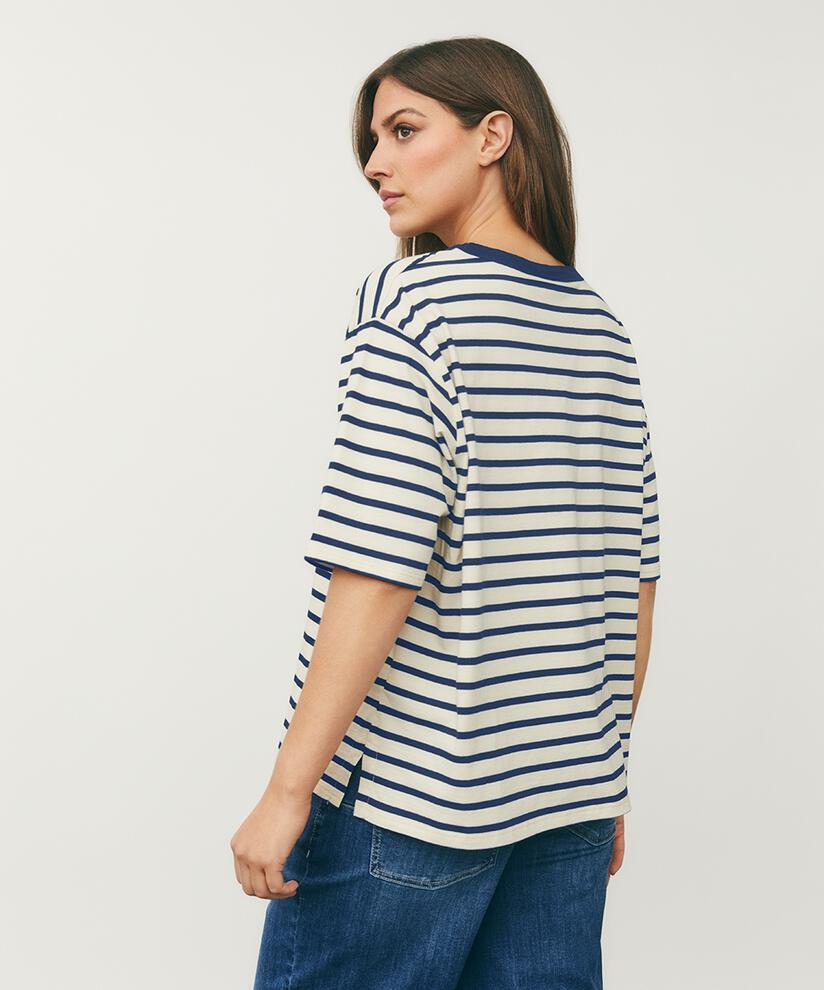 Doreann Jersey Topp, Navy Blazer