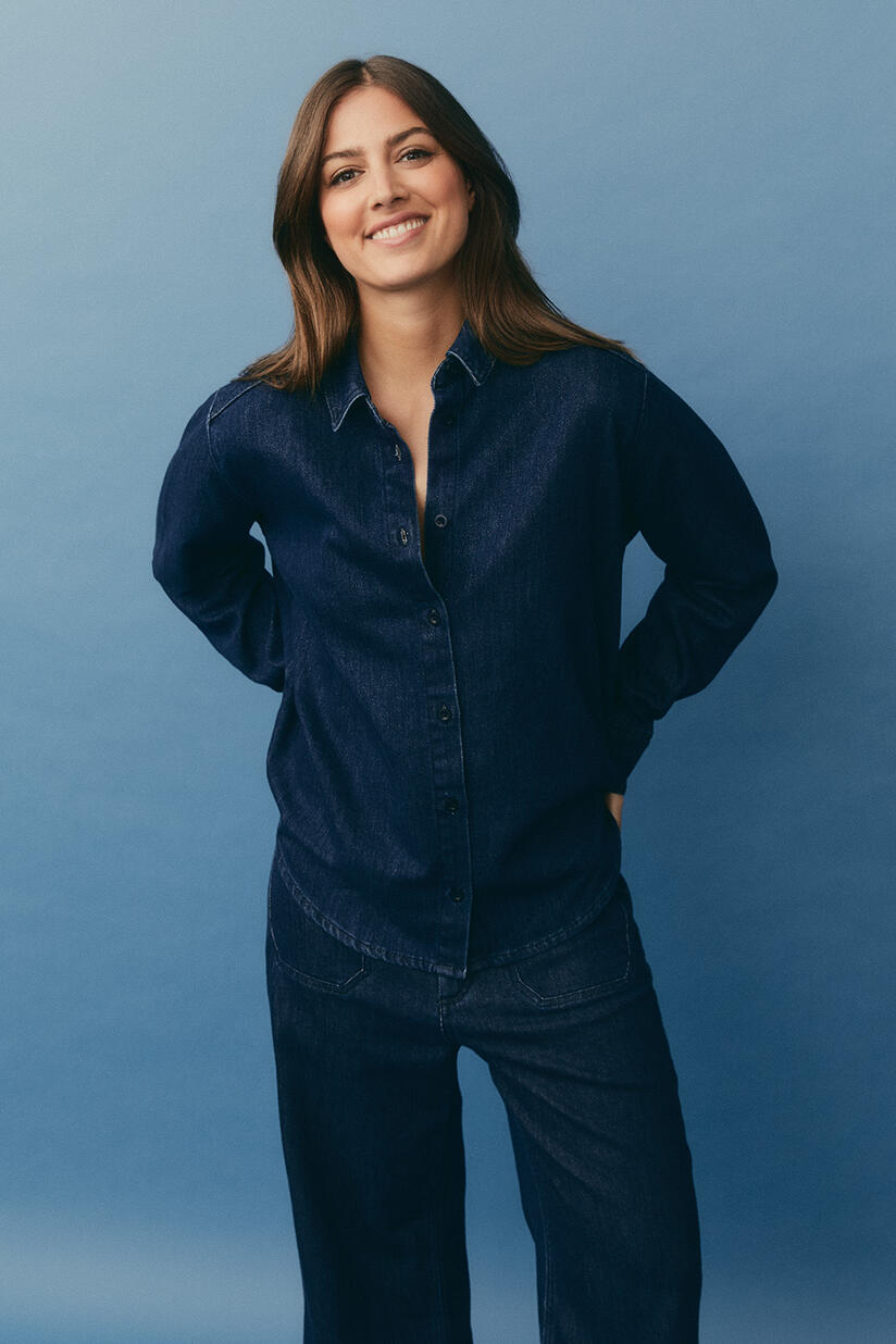 Ishana Denim Skjorta - Dark Denim, Partenope Jeans Byxor - Dark Denim