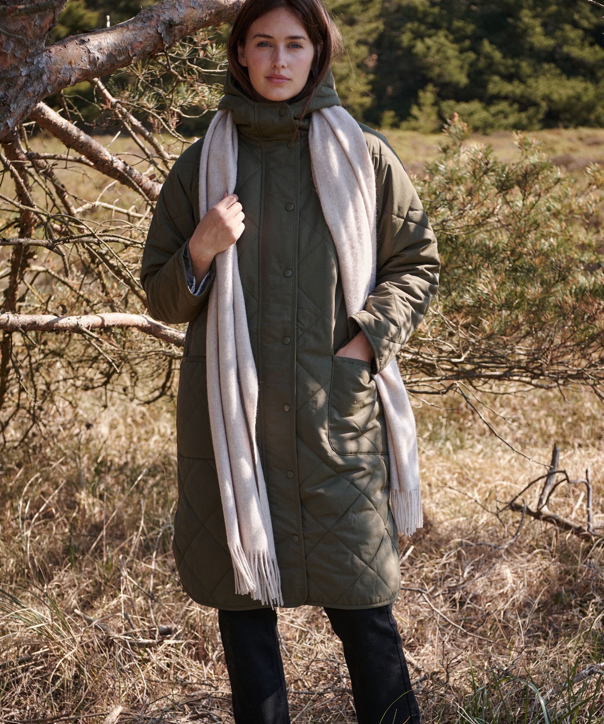 Anna Scarf, L beige mel