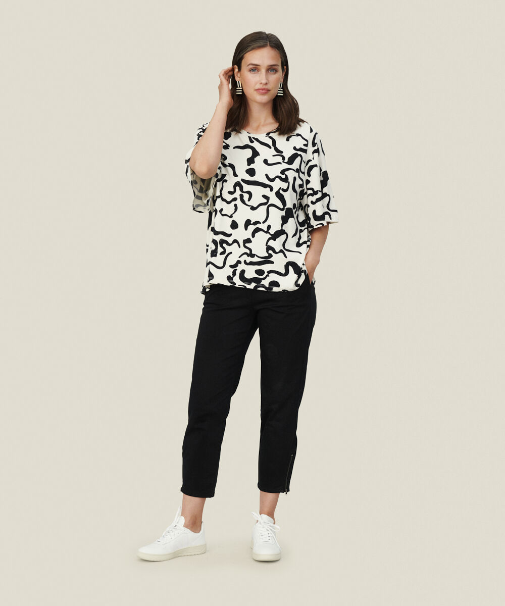 BESSANA JERSEY TOPP, Black