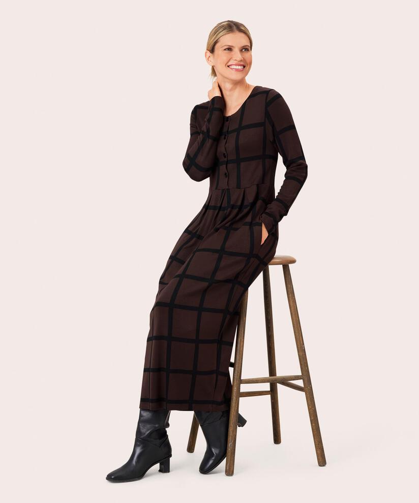 Nilana JERSEY Klänning, Coffee Bean