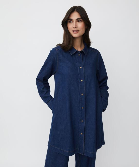 Ingelena Denim Skjorta , Dark Denim