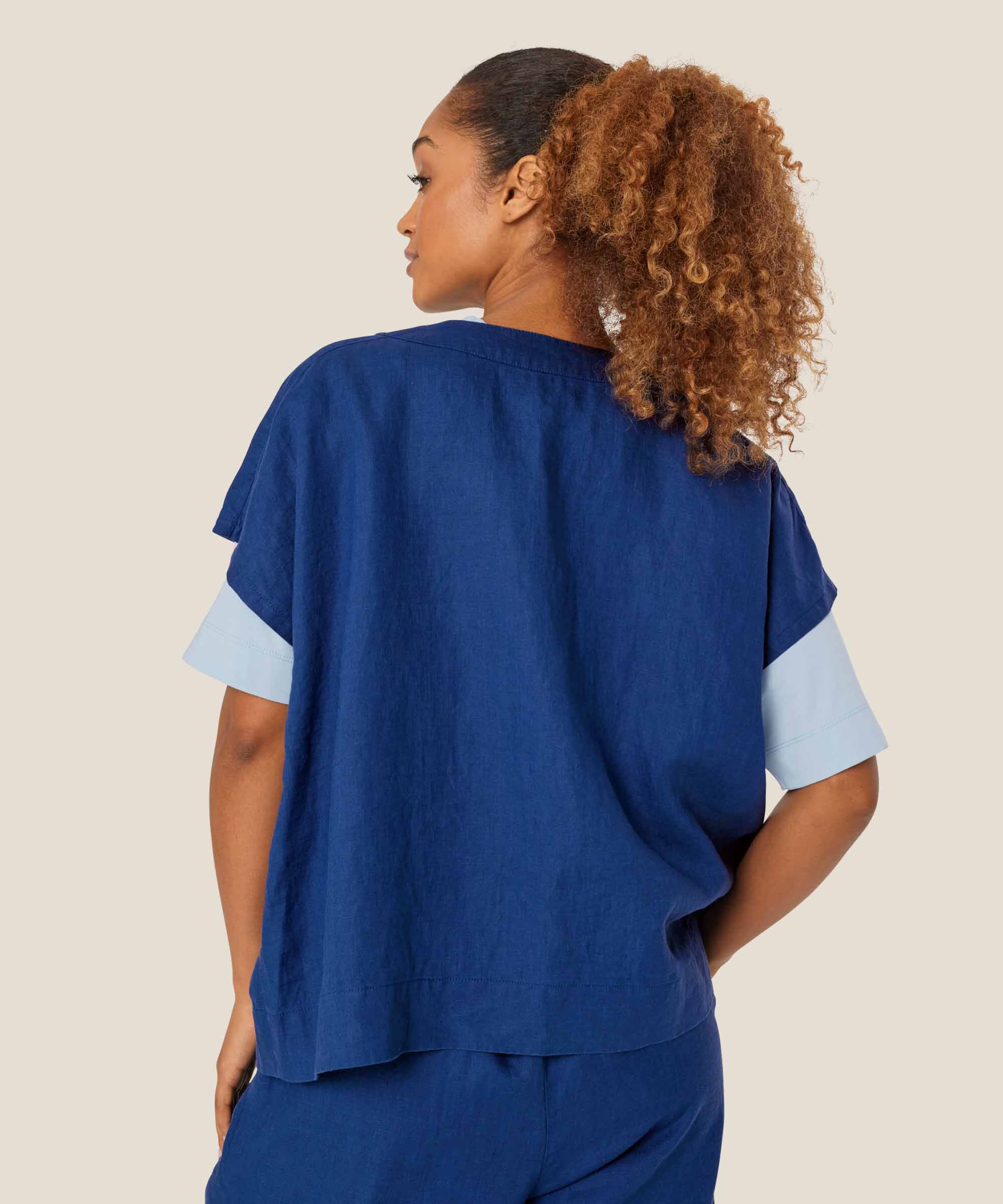 Idoro Skjorta, Navy Peony