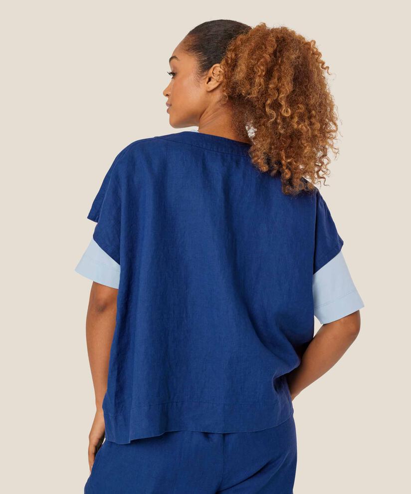 Idoro Skjorta, Navy Peony