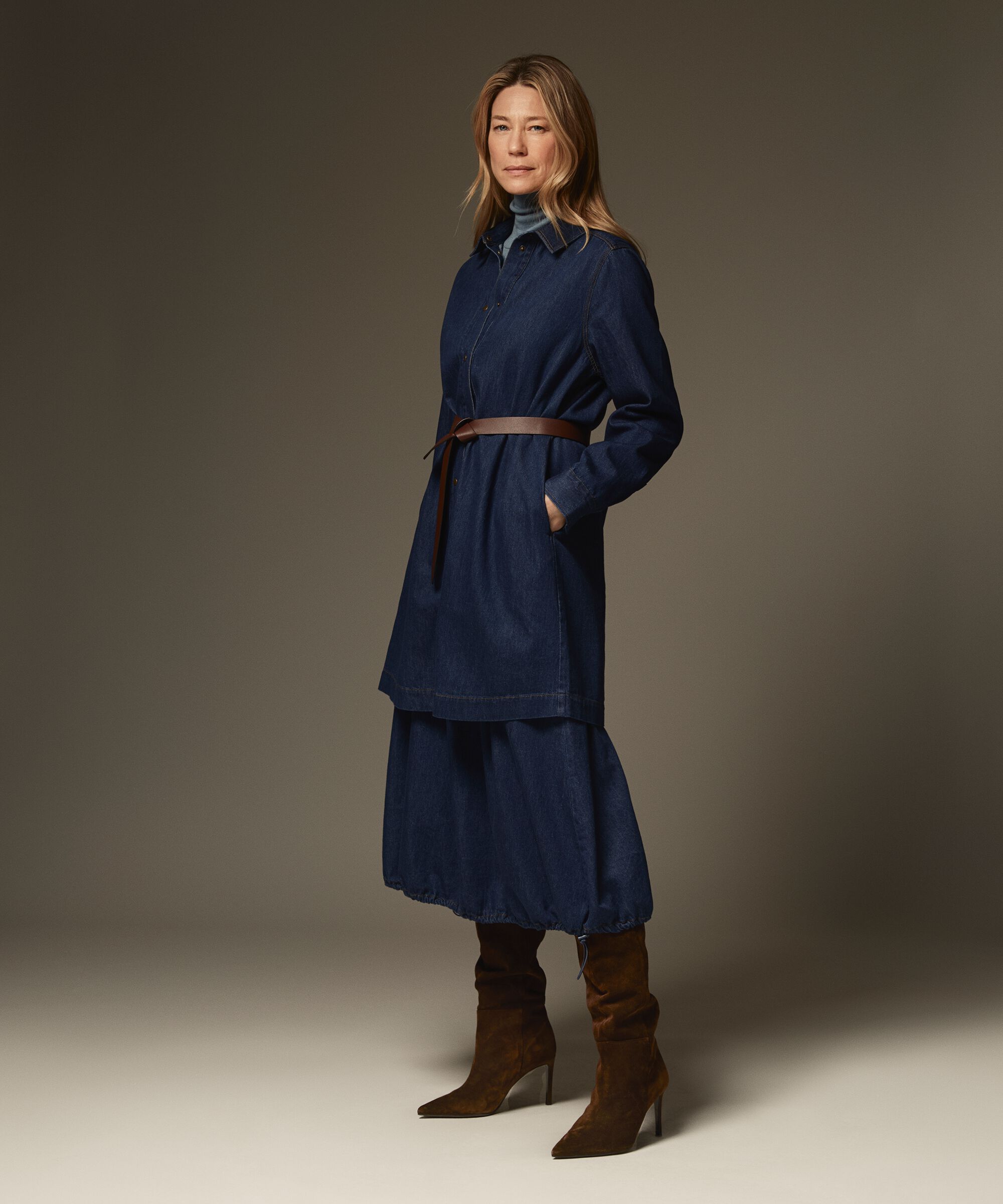 Ingelena Denim Skjorta , Dark Denim
