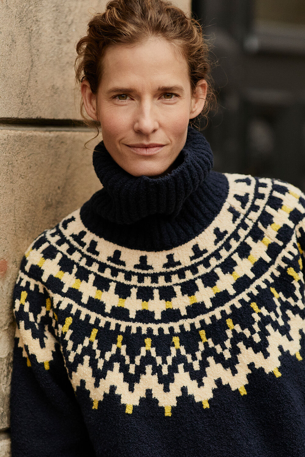 Fatima topp - Navy Blazer