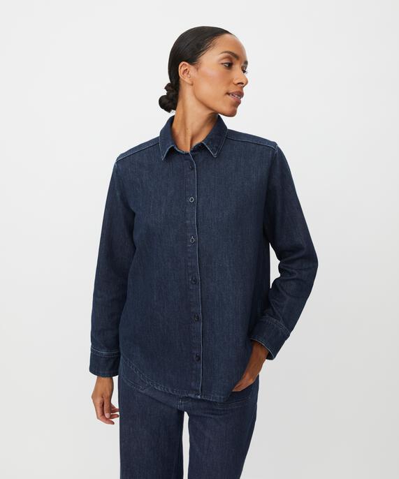Ishana Denim Skjorta, Dark Denim