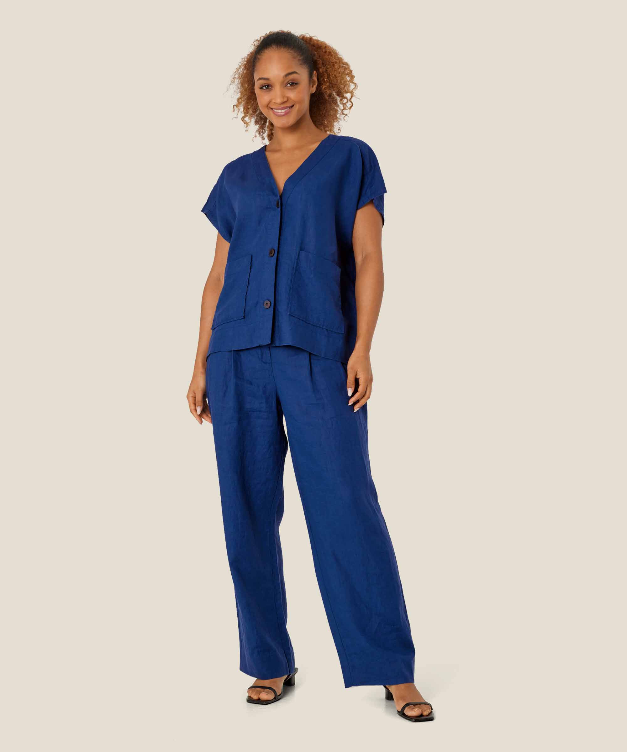 Idoro Skjorta, Navy Peony