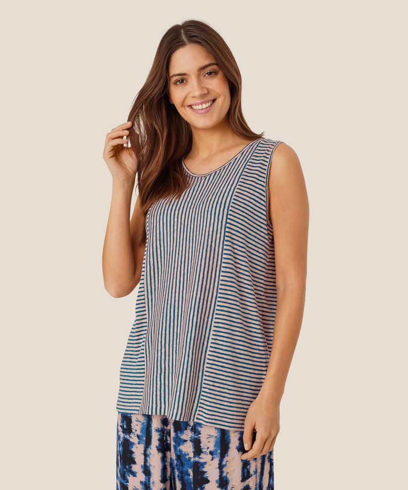 Da JERSEY Topp, Navy Peony