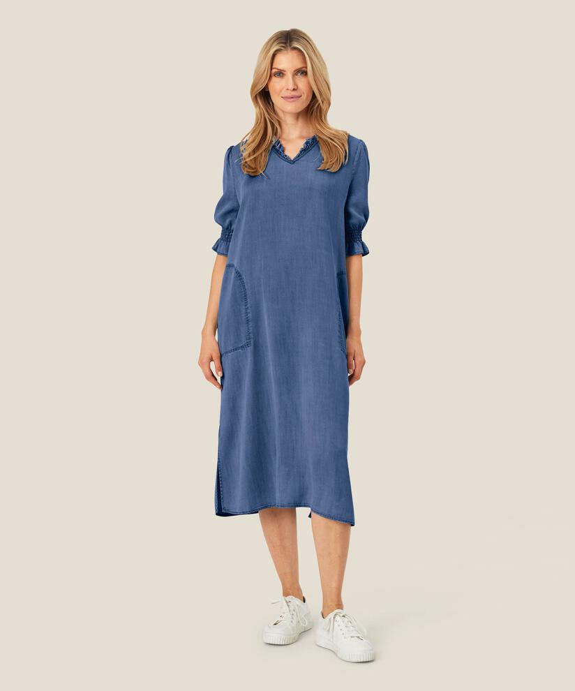 Nydelana Denim Klänning, Washed denim