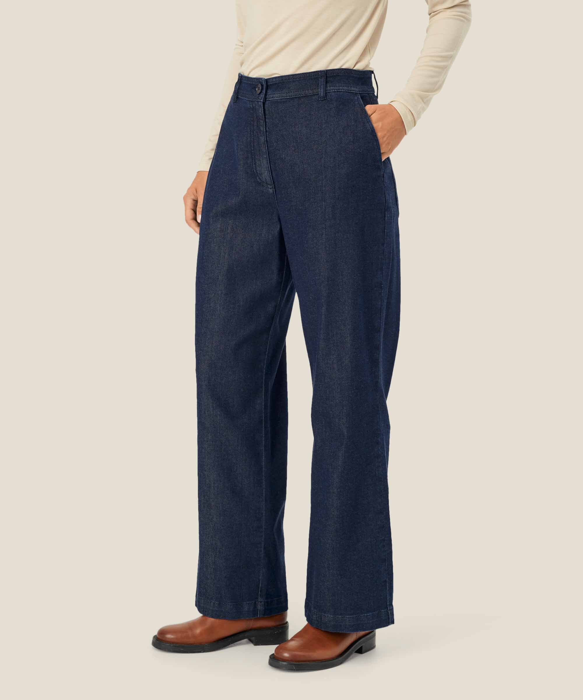 Ponita Denim Byxor, Dark Denim