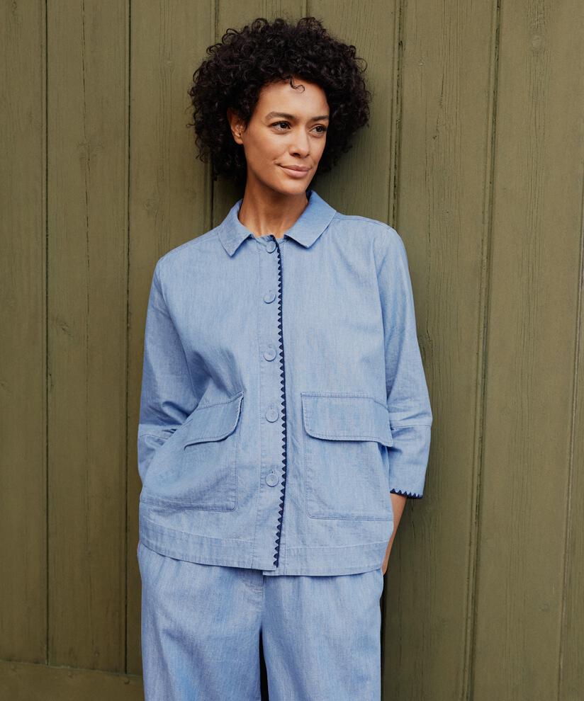 Imanea Denim Skjortjacka, Blue Denim