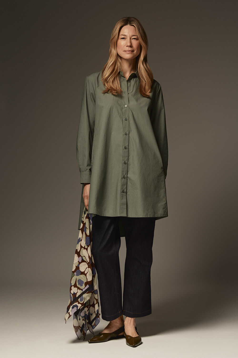 Ingebeth Skjorta - Duck Green, Passang Jeansbyxor - Dark Denim