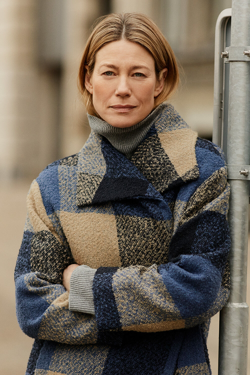 Tasoula Kappa - Navy Blazer, Faricka topp - M. Grey mel.