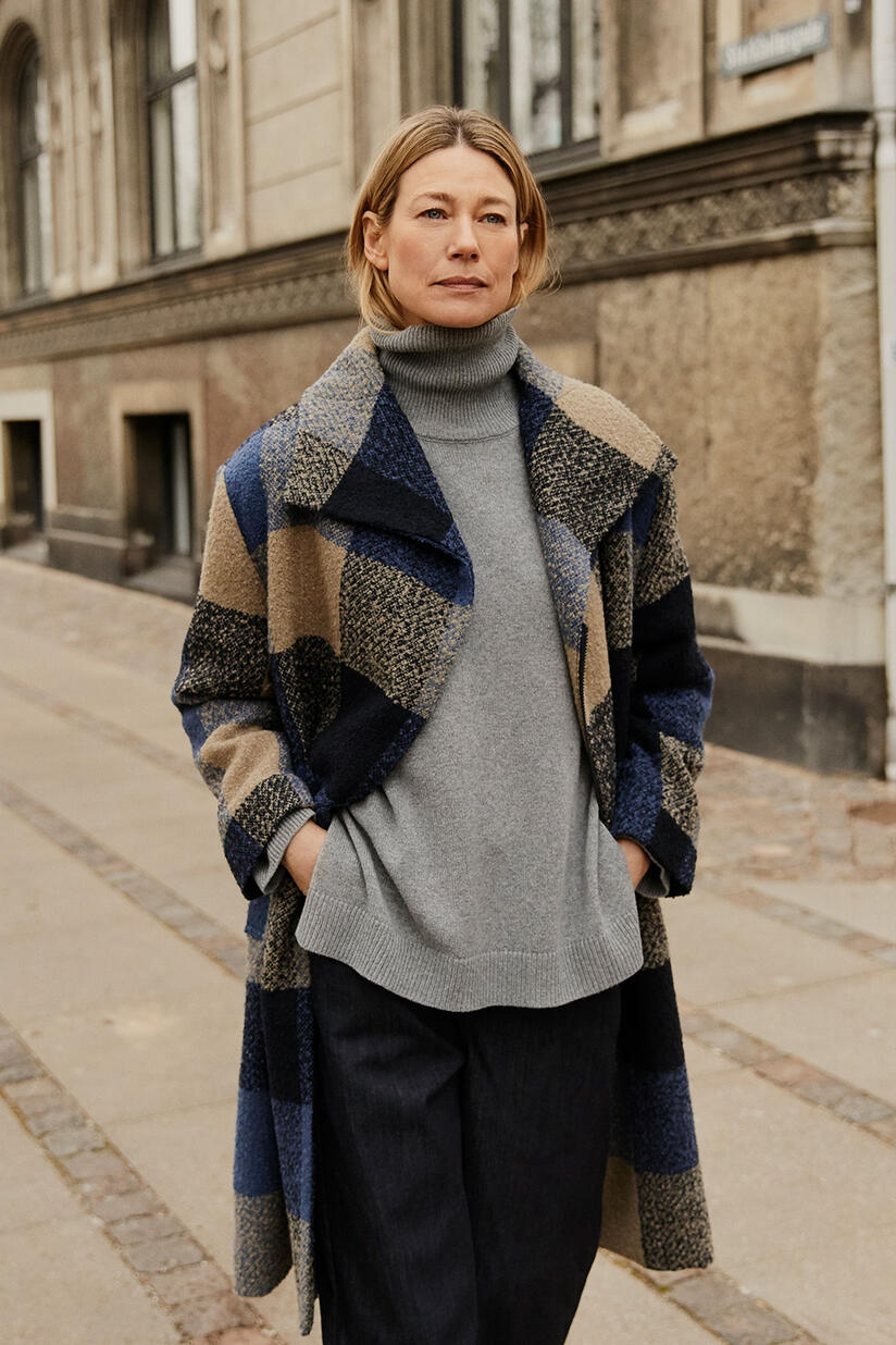 Tasoula Kappa - Navy Blazer, Faricka topp - M. Grey mel., Passang Jeansbyxor - Dark Denim