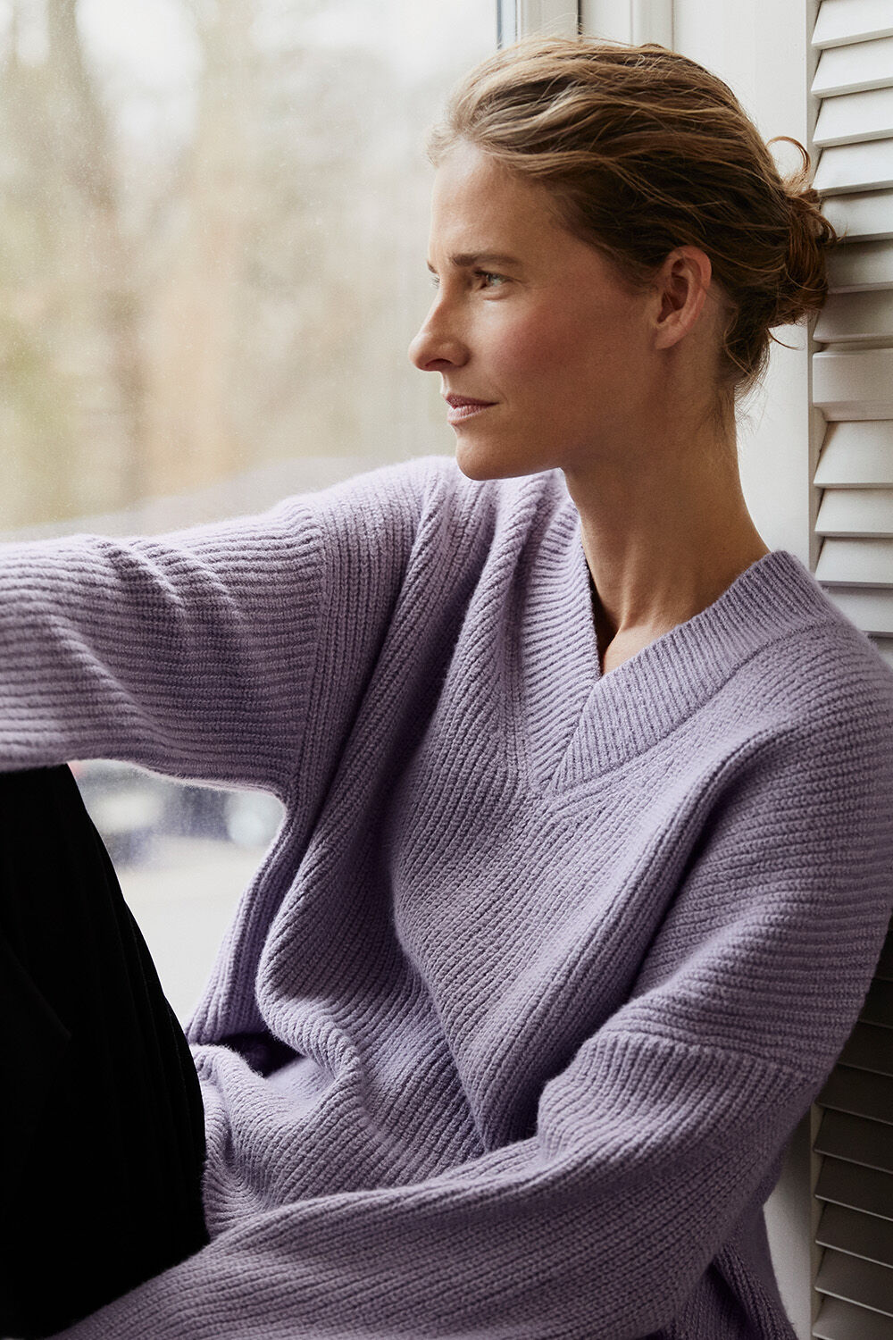 Fayima topp - Wisteria, Palvessa Byxor - Dark Denim