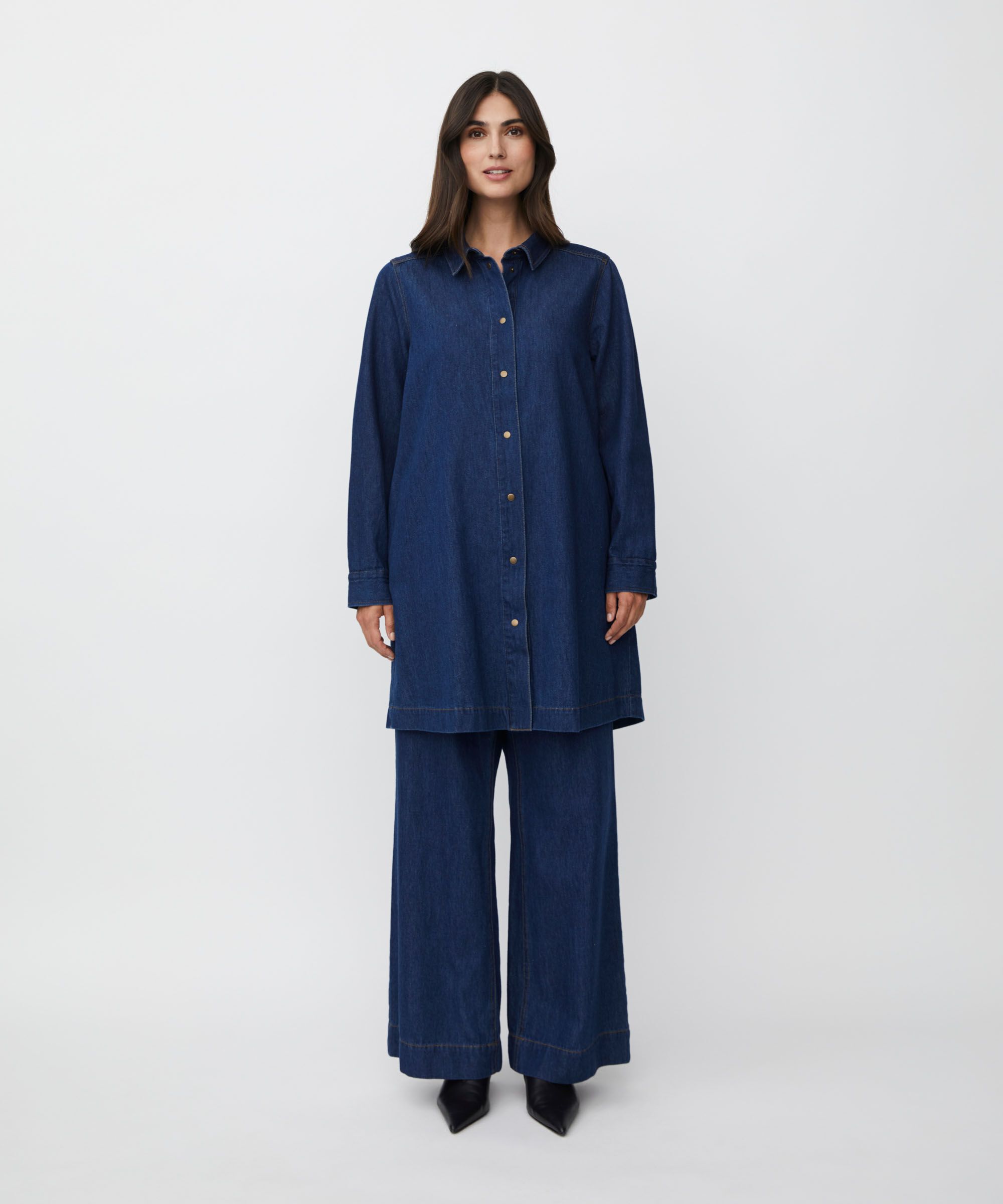 Ingelena Denim Skjorta , Dark Denim