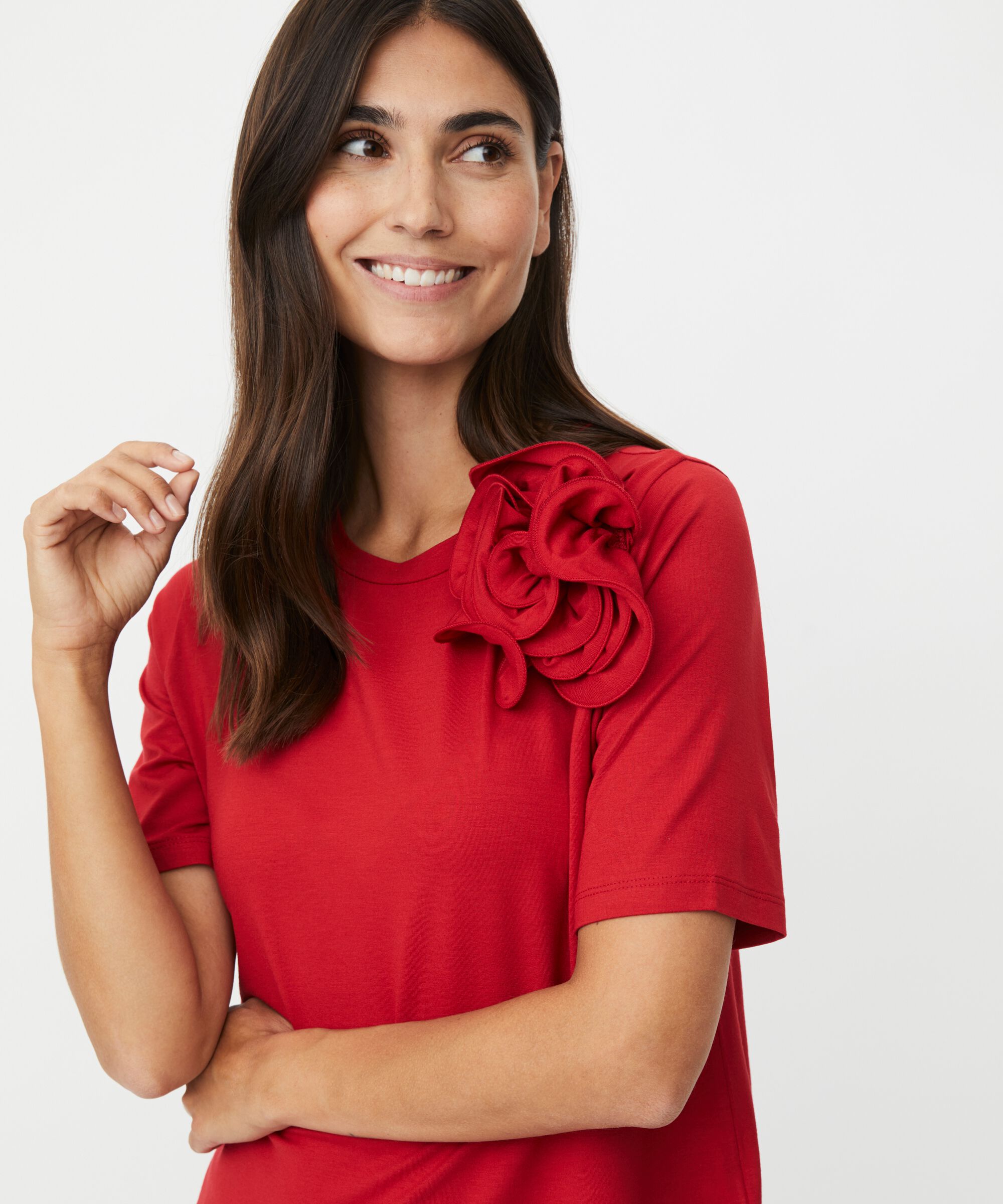 Davienne JERSEY Topp, Scarlet Sage