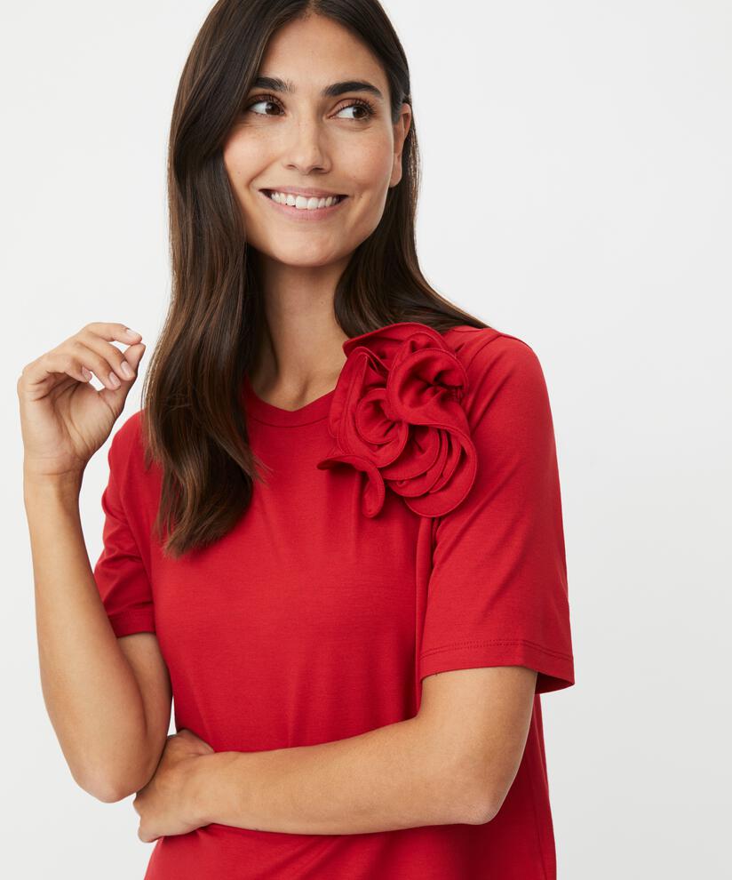Davienne JERSEY Topp, Scarlet Sage
