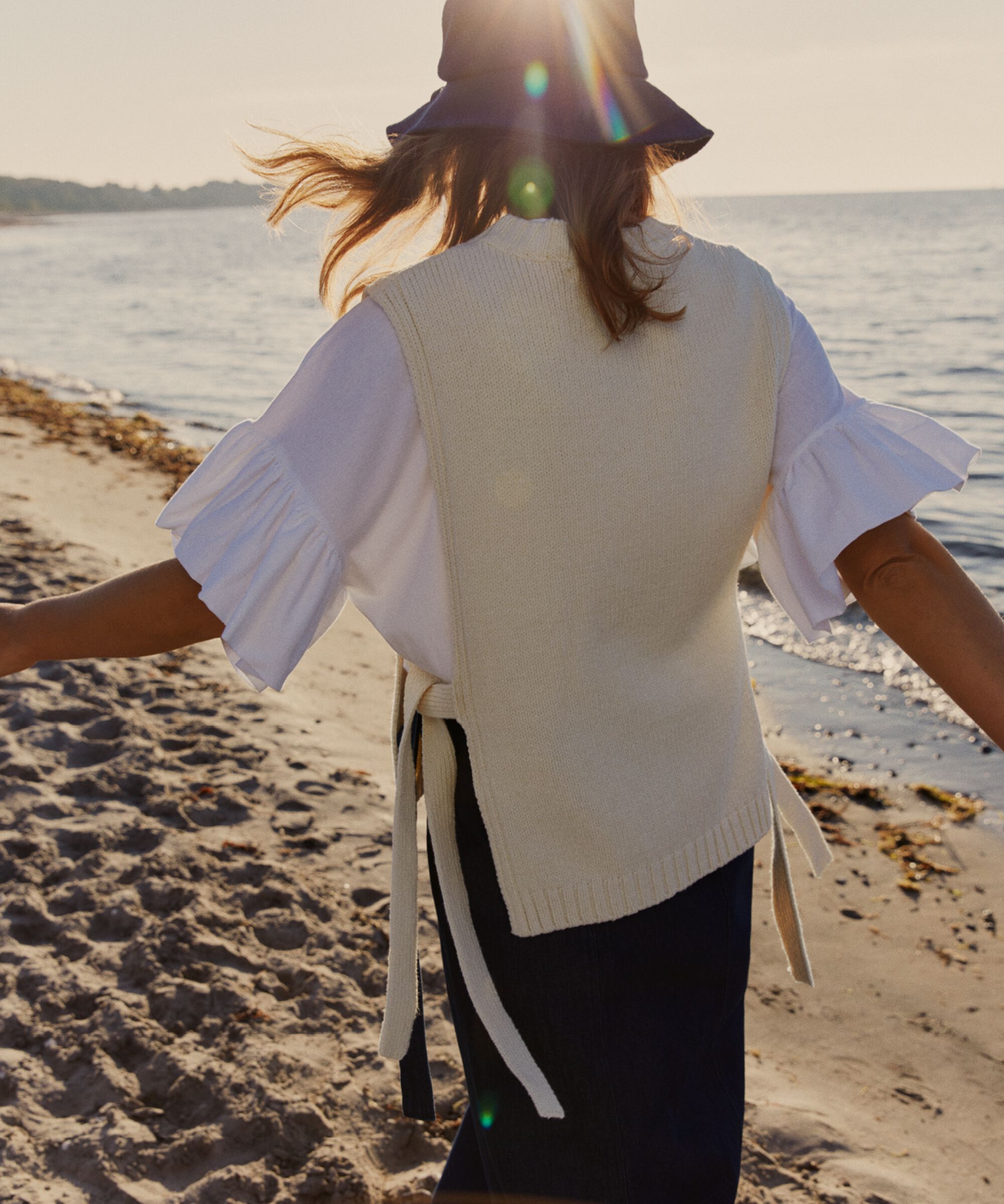 Fumiko Stickad Slipover, Whitecap