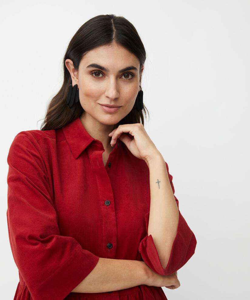 Nynisla Skjortklänning, Red Dahlia