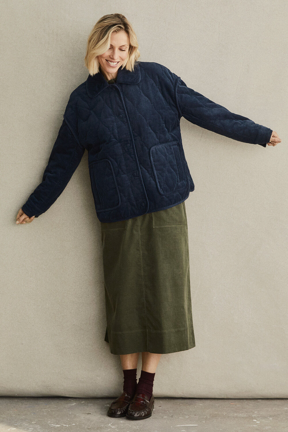 MaTalyra manchester jacka - Dress Blue, Siska Kjol - Beetle