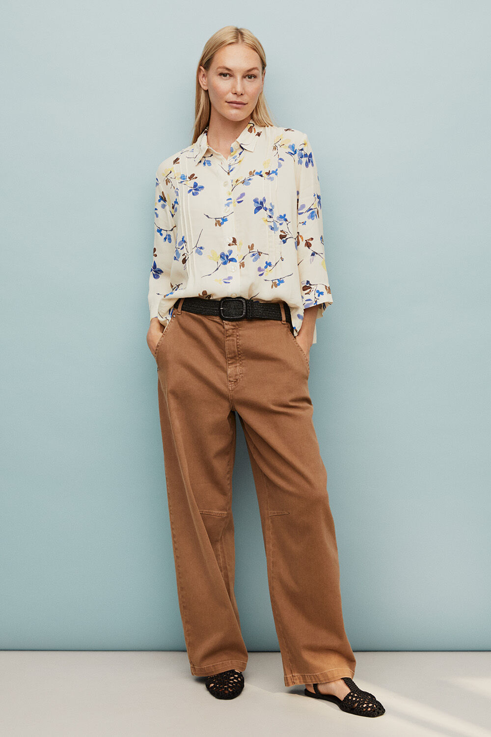 Ibilisan Skjorta - Fog, Rivula B&auml;lte - Black, Povienne Jeans - Otter