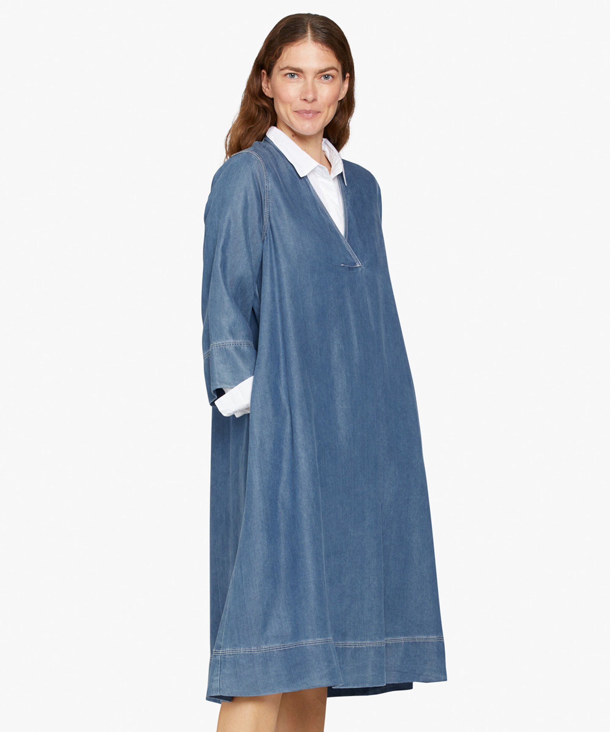 NILSA KLÄNNING, Blue Denim