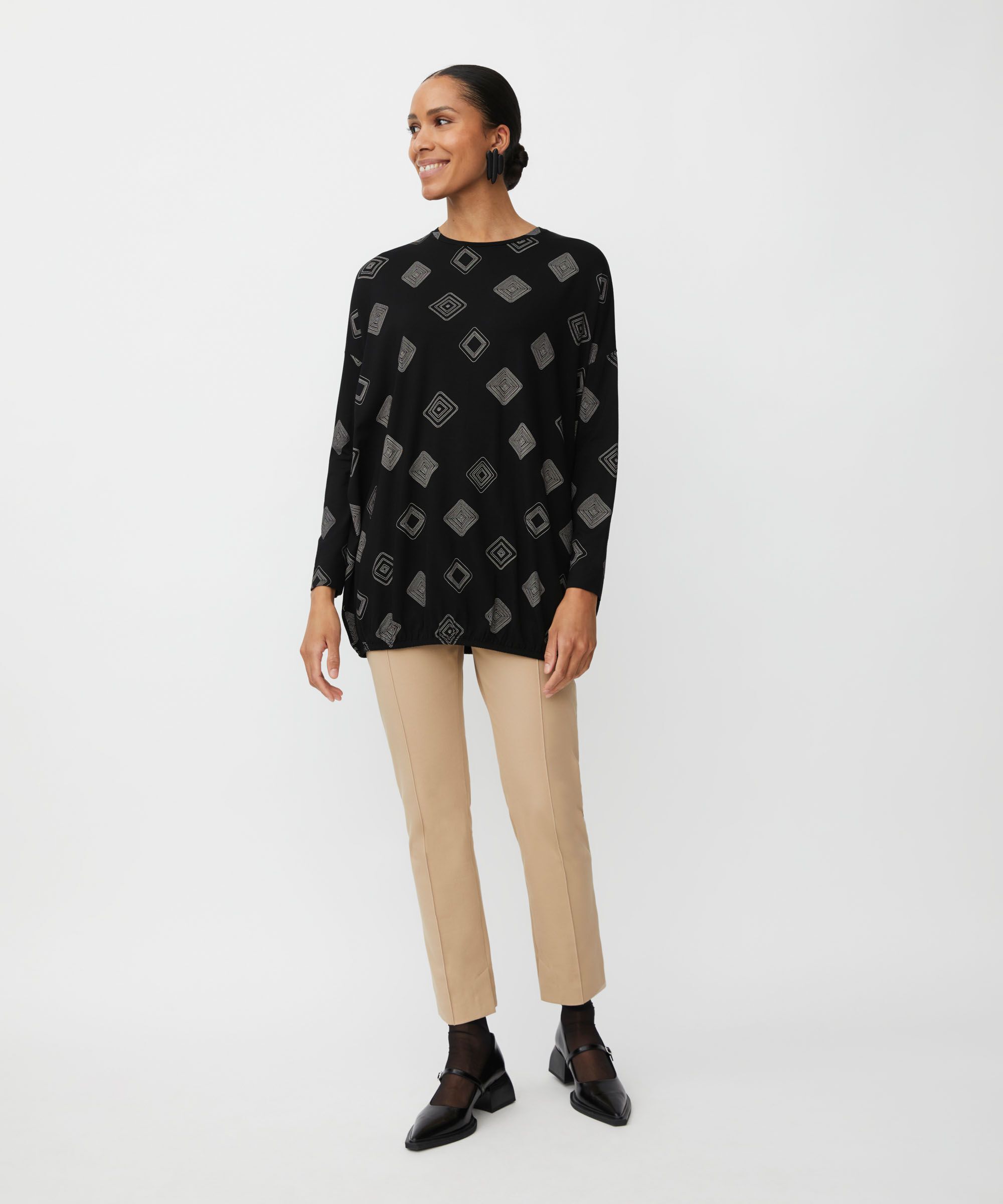 Baggy JERSEY topp, Black