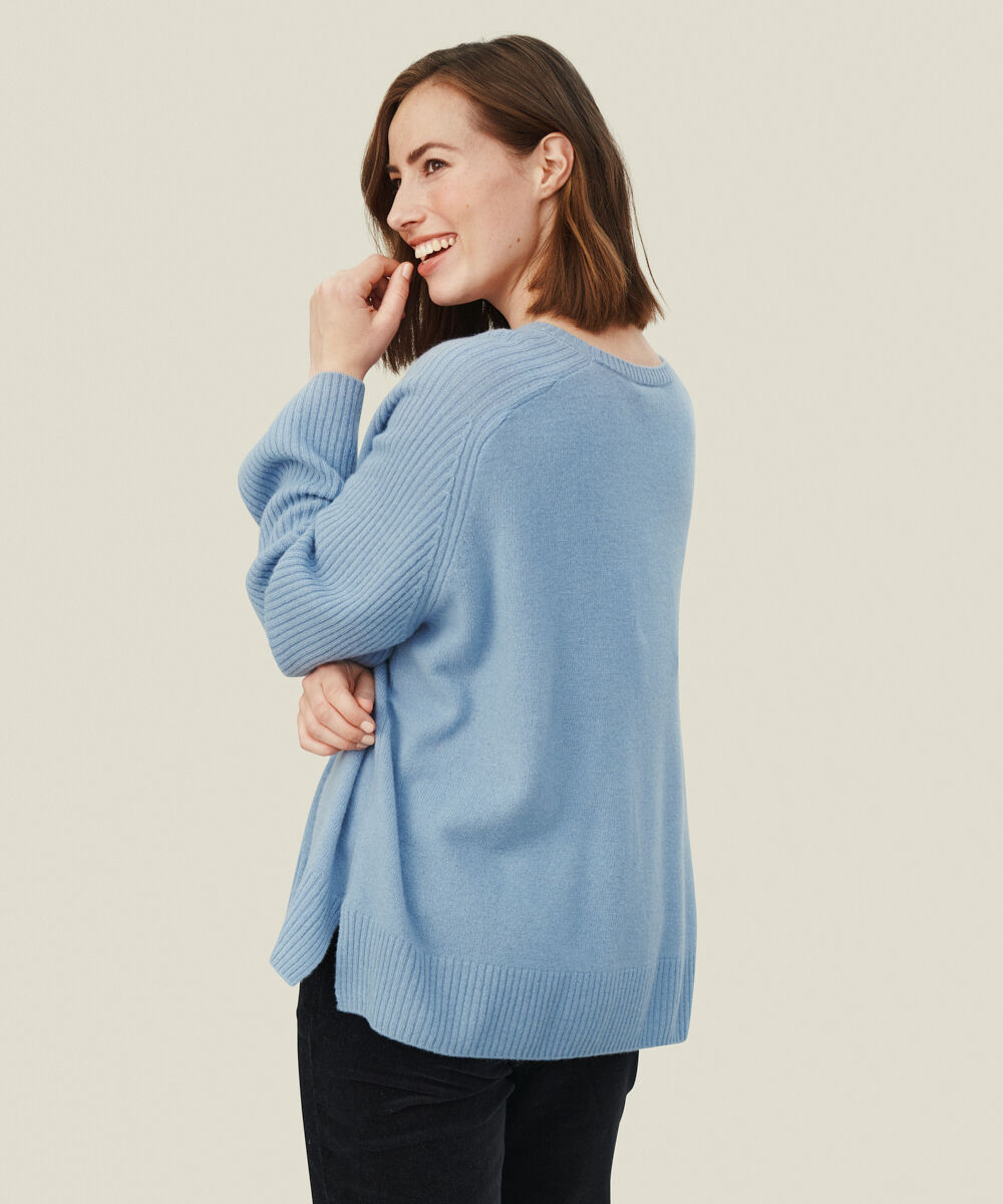 FRILLA TOPP, Faded Denim