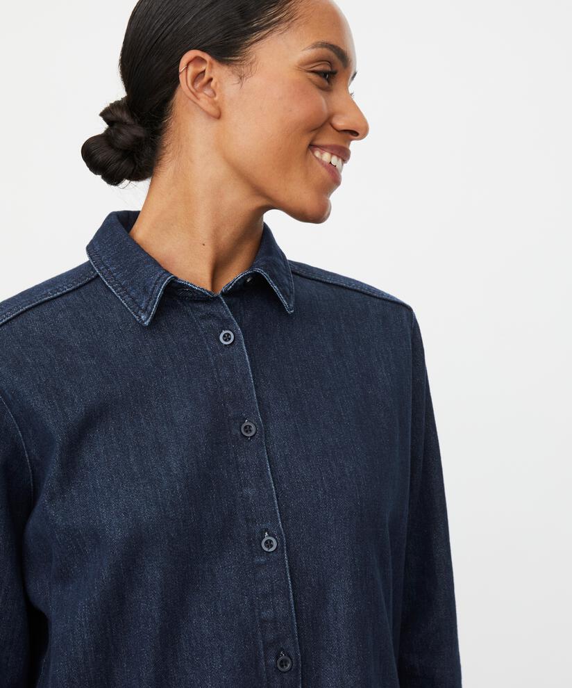 Ishana Denim Skjorta, Dark Denim