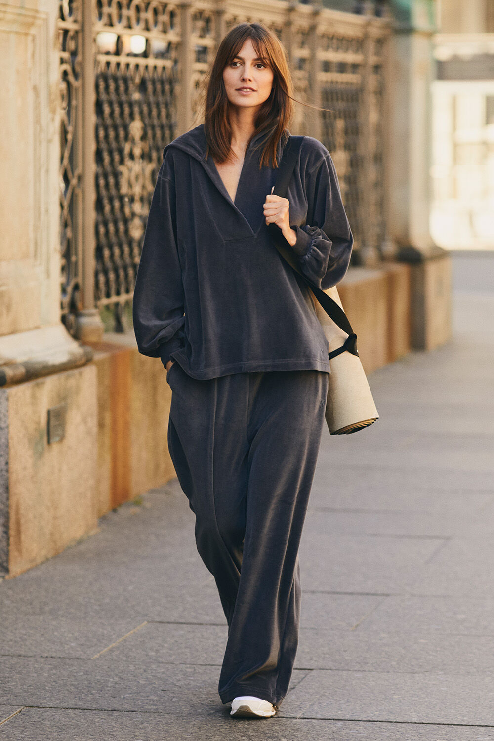Danila Jersey Top - Grey Pin, Panira jersey byxor - Grey Pin