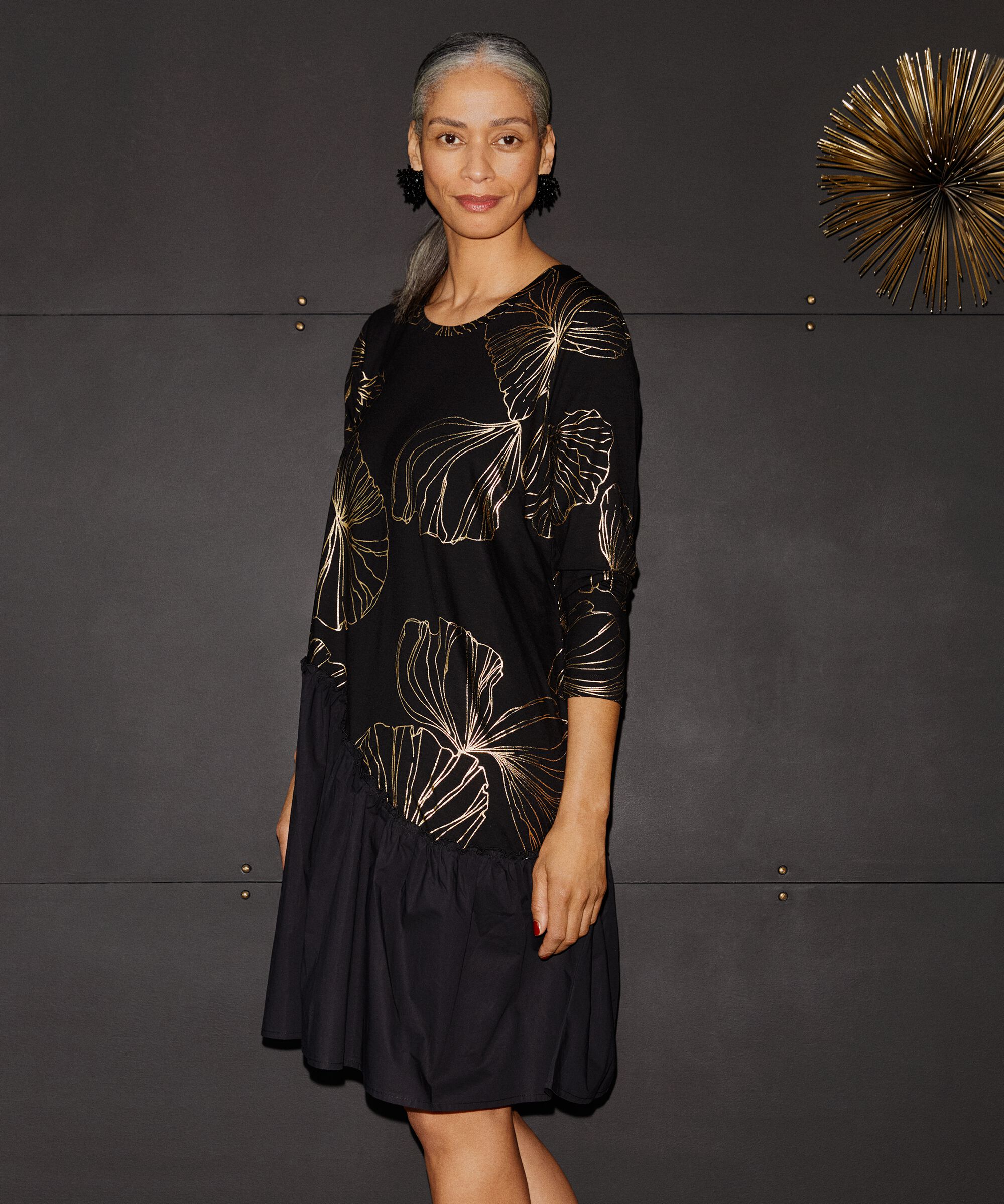 Nellina JERSEY Klänning, Gold