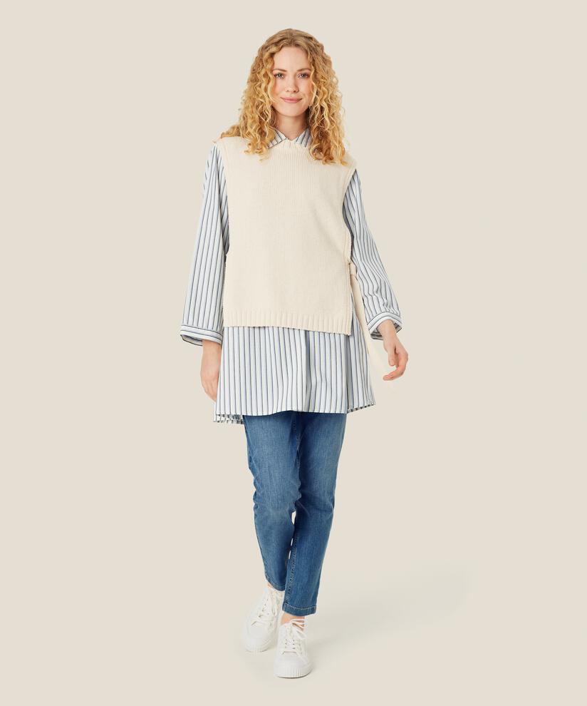 Fumiko Stickad Slipover, Whitecap