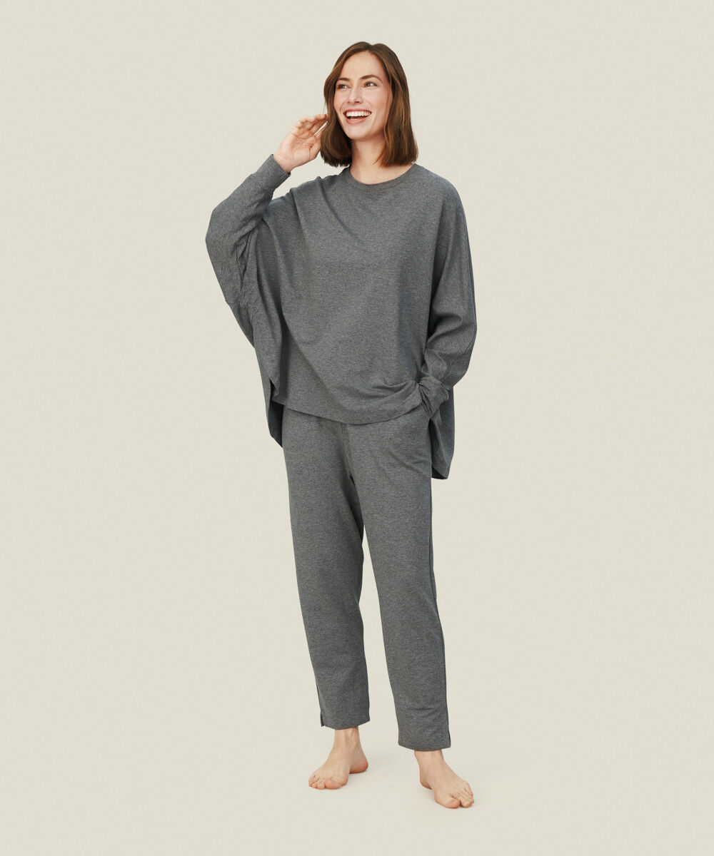 DEMA JERSEY TOPP, M. Grey mel.