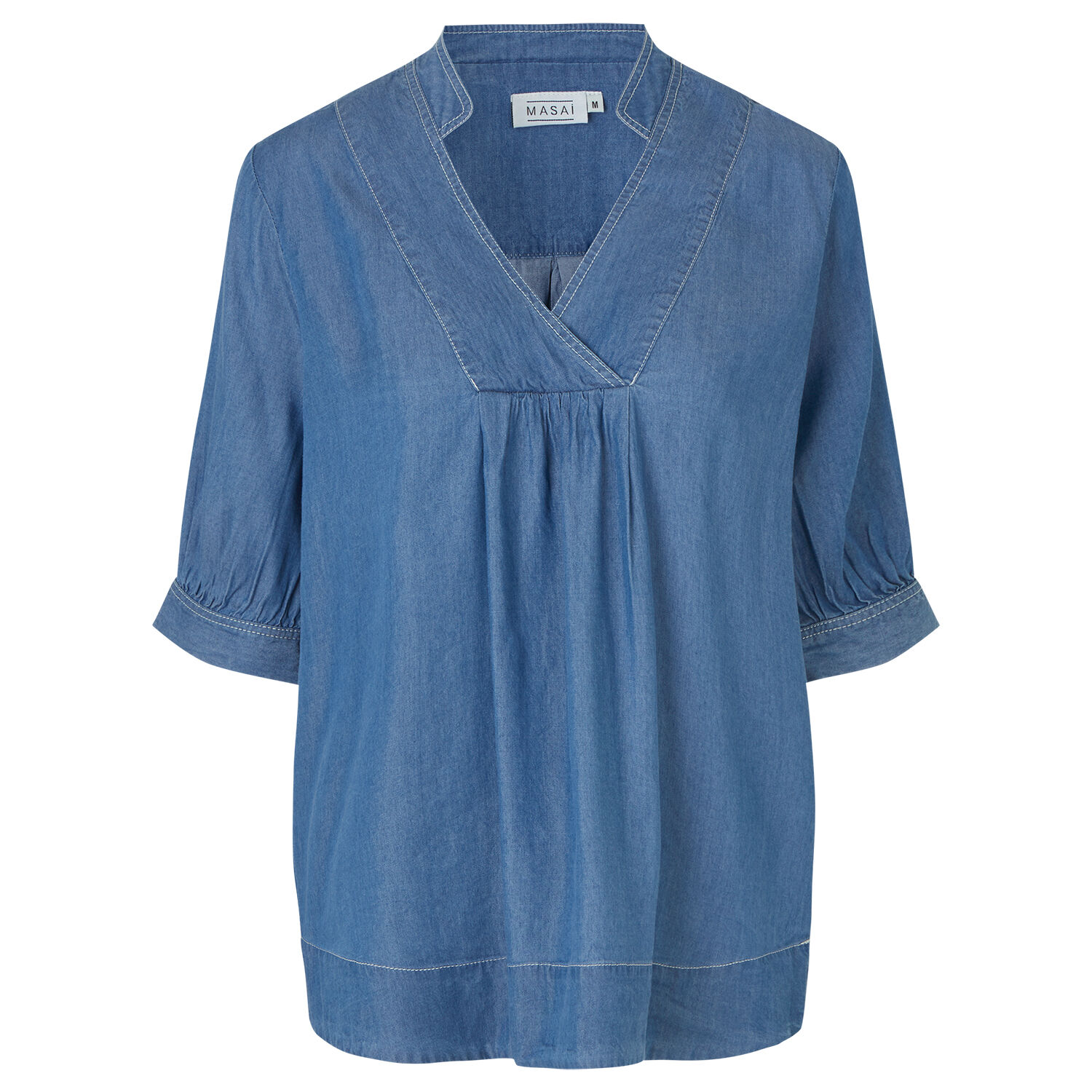 DOMICIA BLUS, Blue Denim